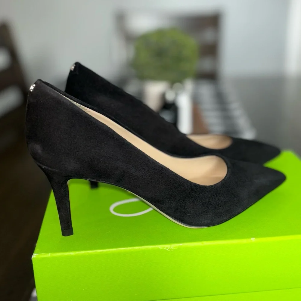 Sam Edelman Vienna black suede pointed toe heel - Picture 3 of 5